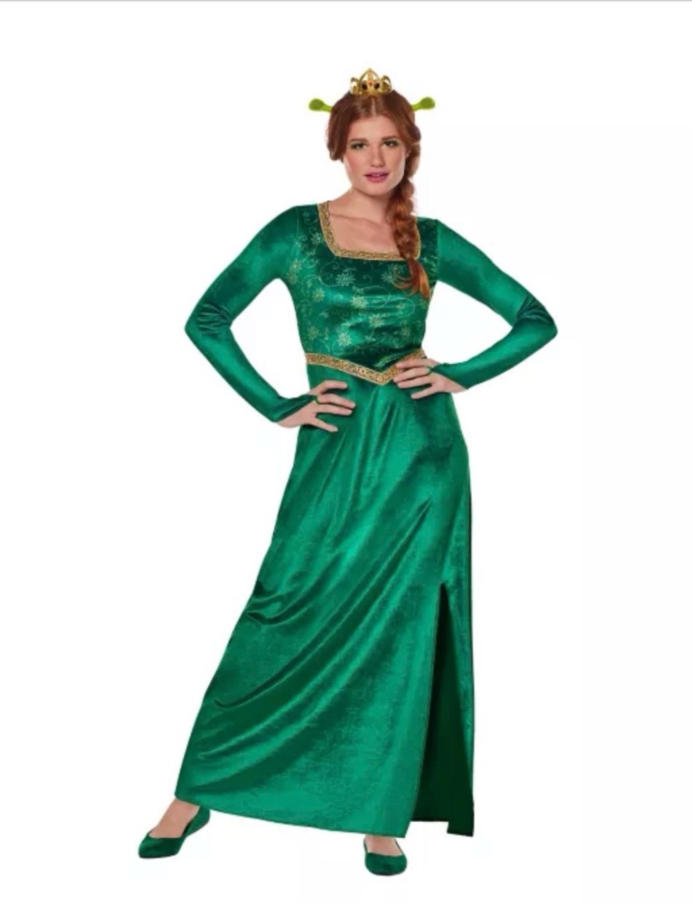 Spirit Halloween Shrek Fiona costume with necklace and ears